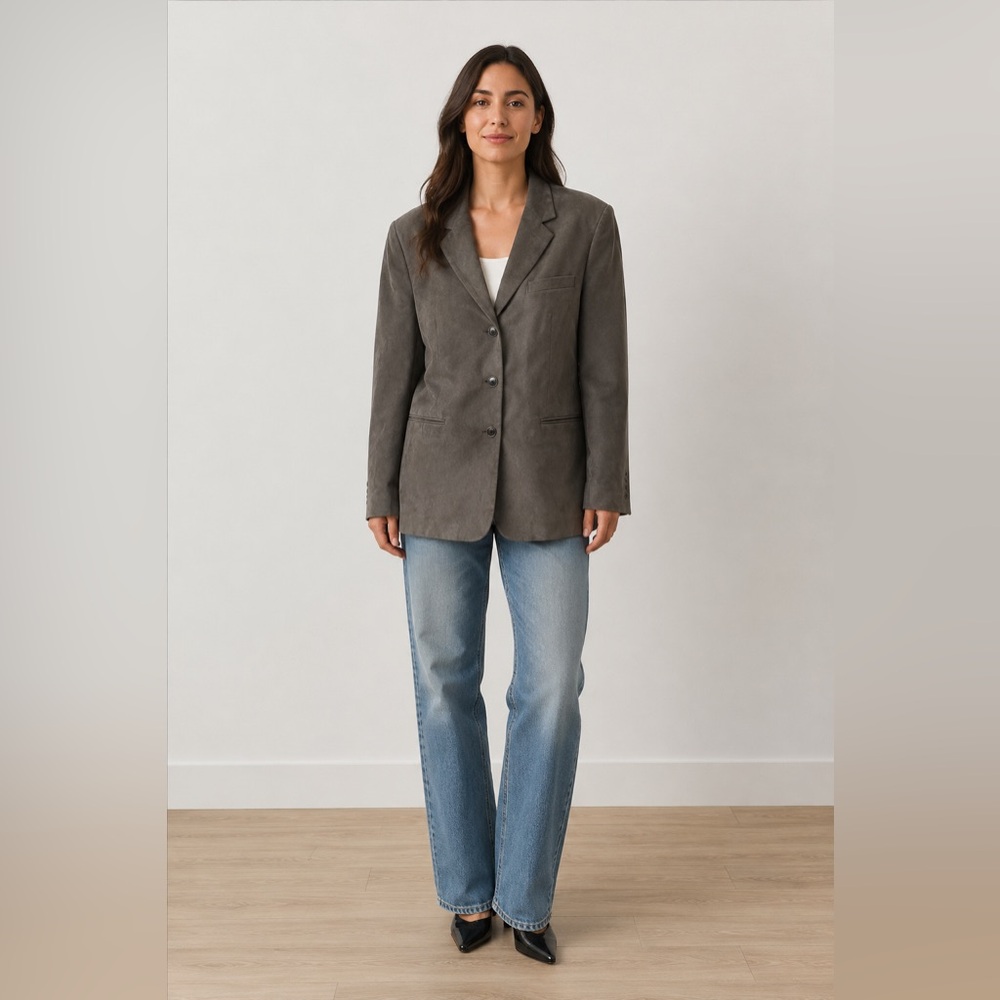 Pronto Uomo Blue Grey Taupe Blazer Y2K
